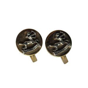 Vintage Swank Sagittarius Zodiac Brass Cufflinks Celestial Accessory